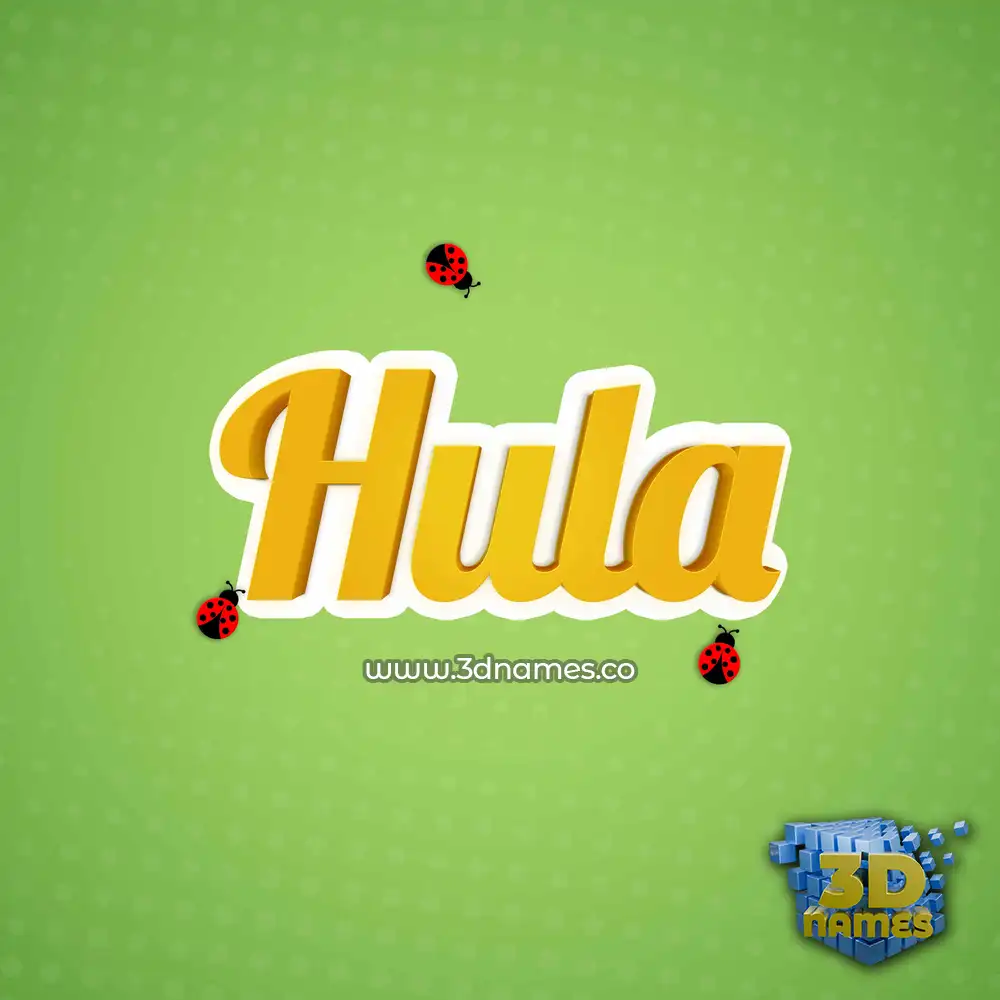 hula in Ladybugs style - 3D name wallpaper