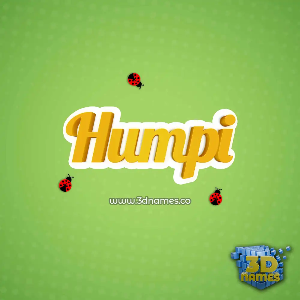 humpi in Ladybugs style - 3D name wallpaper