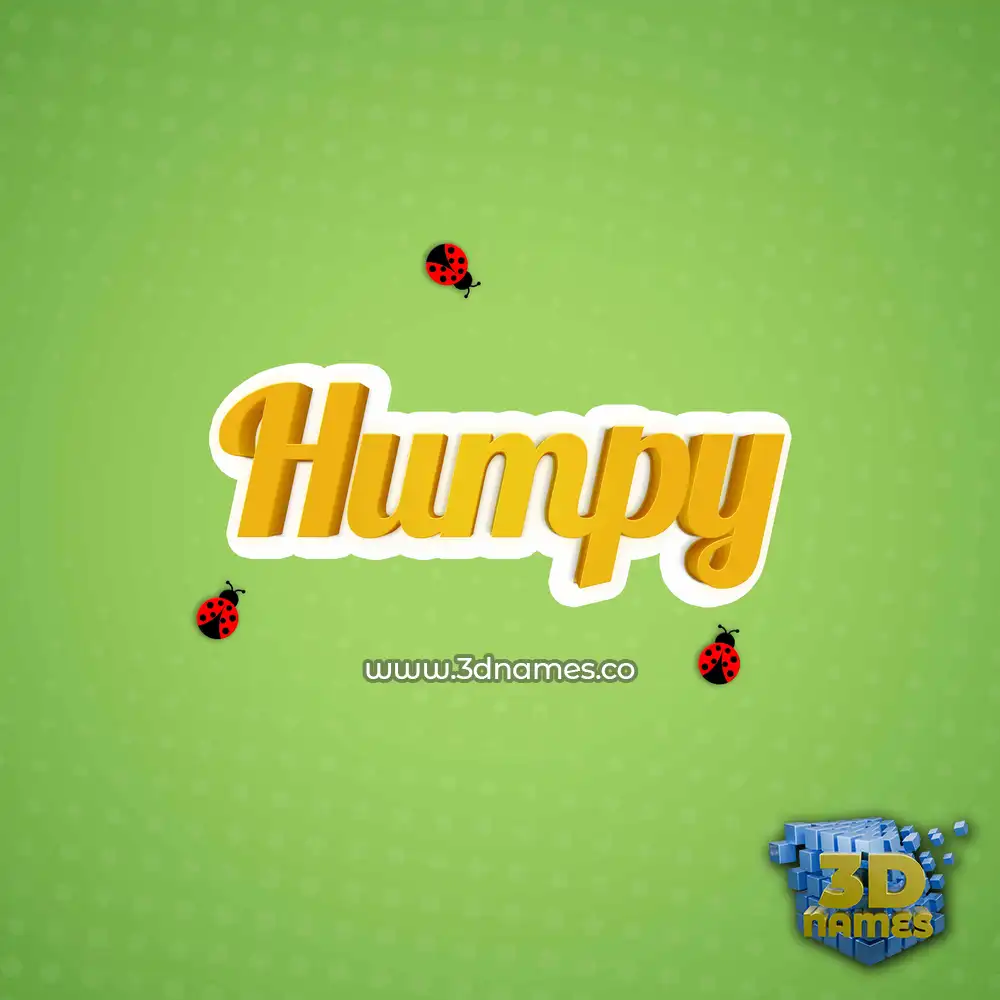 humpy in Ladybugs style - 3D name wallpaper