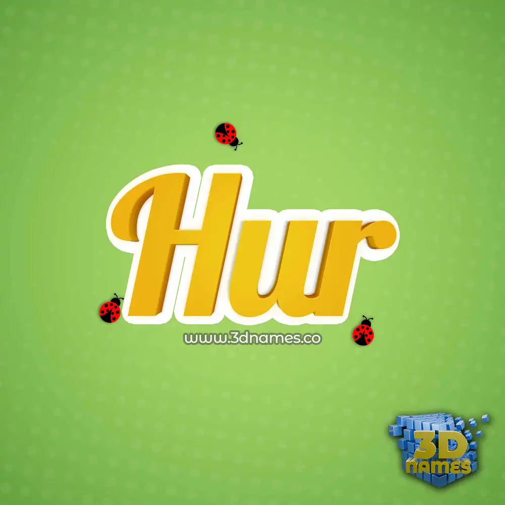 hur in Ladybugs style - 3D name wallpaper