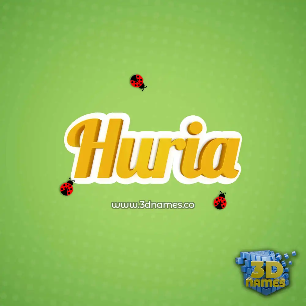 huria in Ladybugs style - 3D name wallpaper