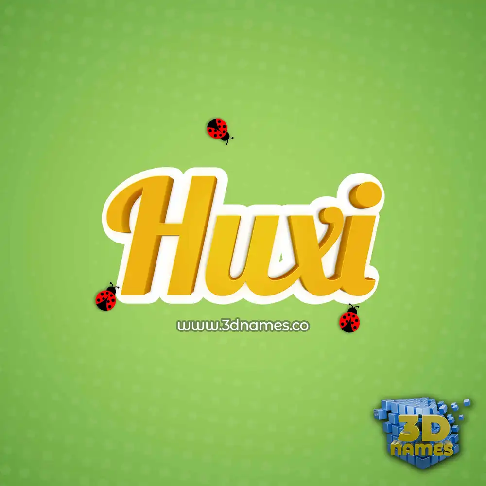 huxi in Ladybugs style - 3D name wallpaper