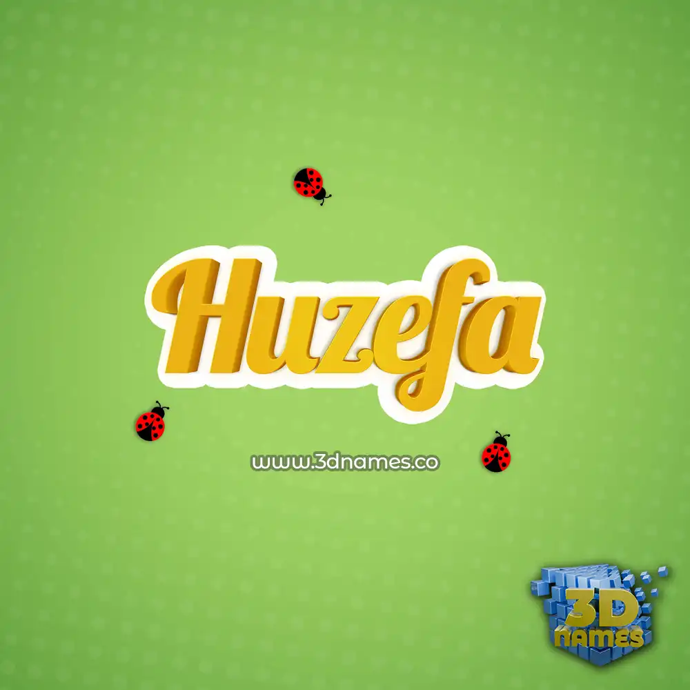 huzefa in Ladybugs style - 3D name wallpaper