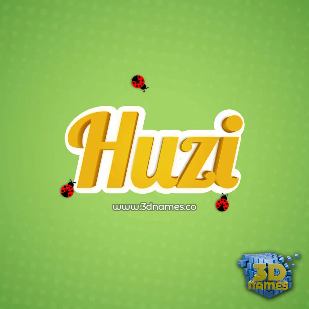 huzi in Ladybugs style - 3D name wallpaper