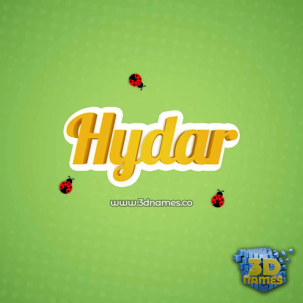 hydar in Ladybugs style - 3D name wallpaper