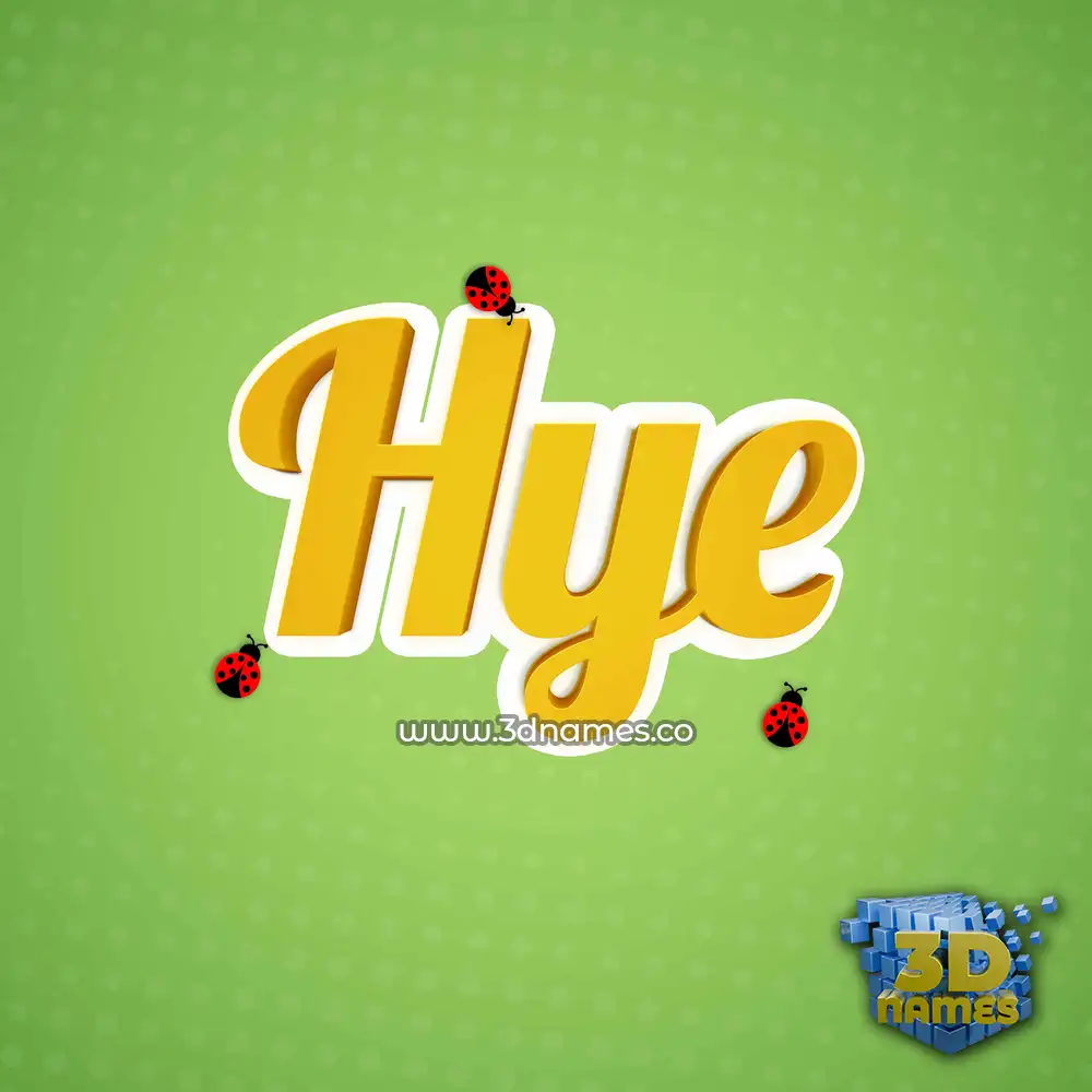 hye in Ladybugs style - 3D name wallpaper