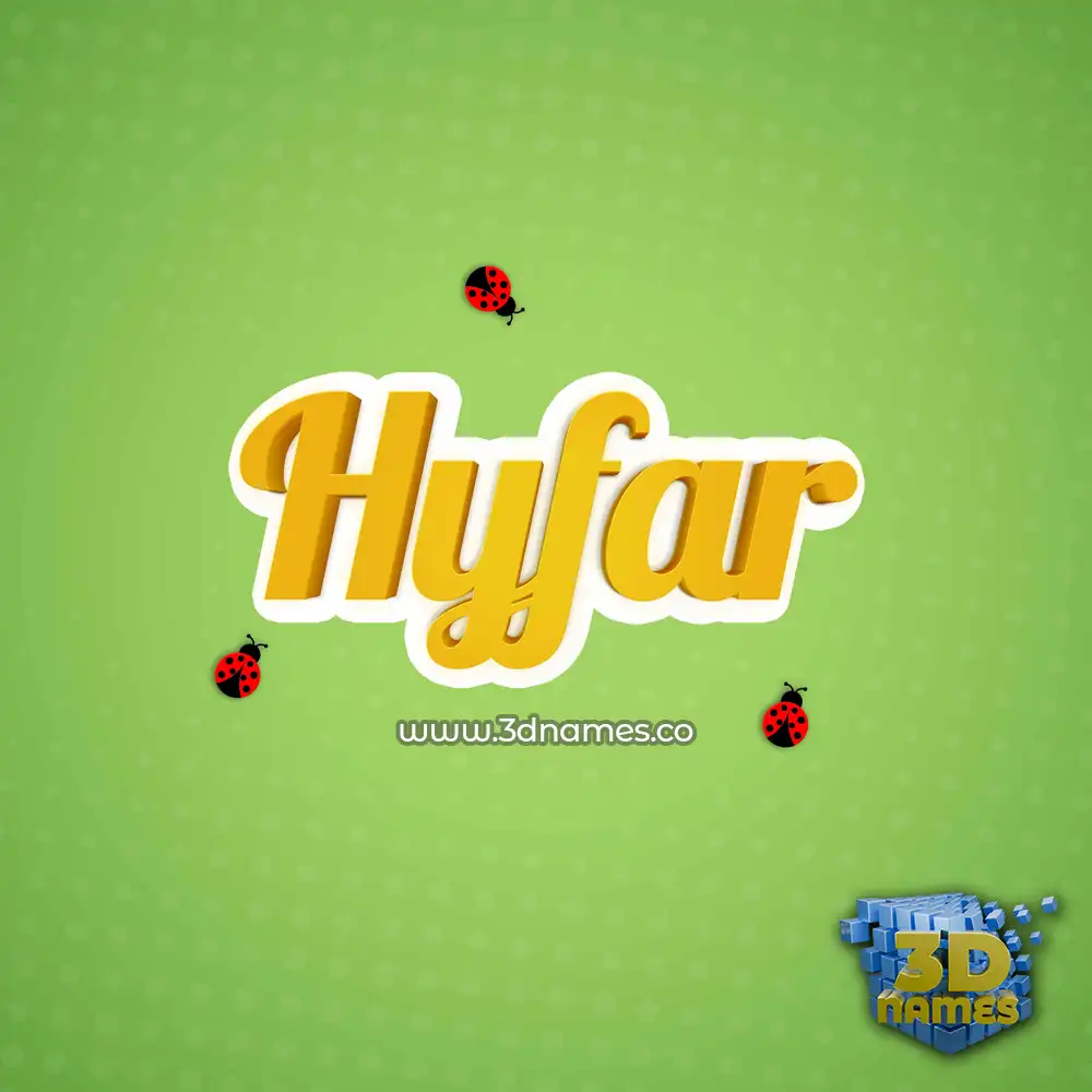 hyfar in Ladybugs style - 3D name wallpaper