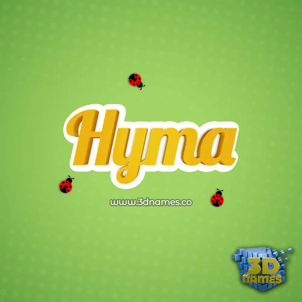 hyma in Ladybugs style - 3D name wallpaper