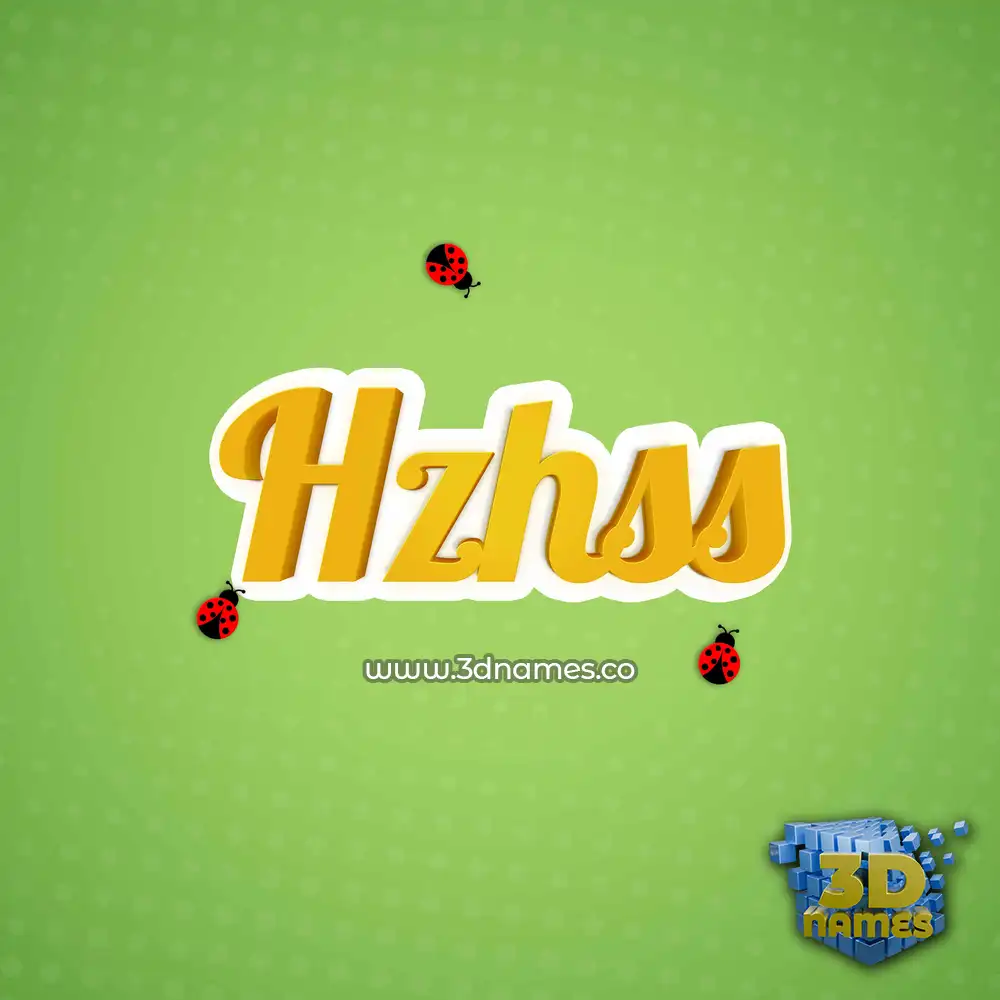 hzhss in Ladybugs style - 3D name wallpaper