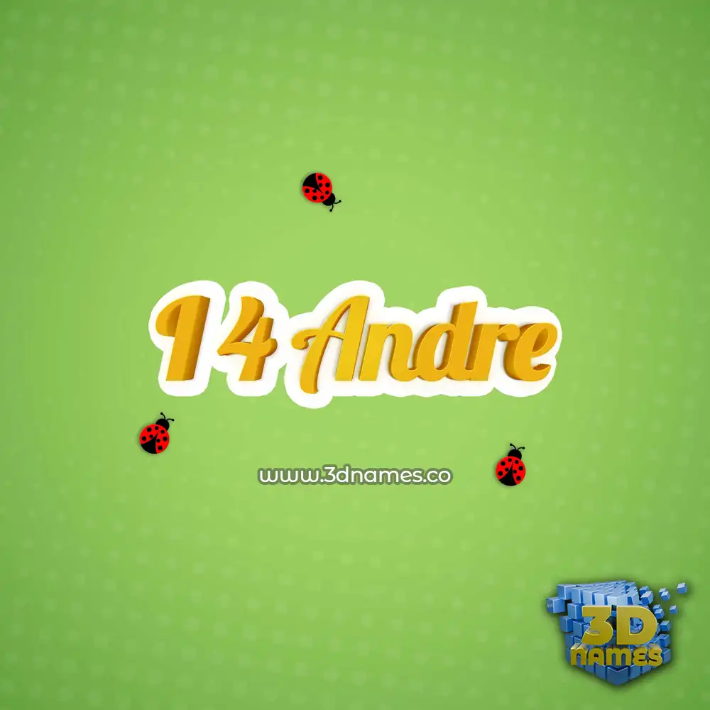 i 4 andre in Ladybugs style - 3D name wallpaper