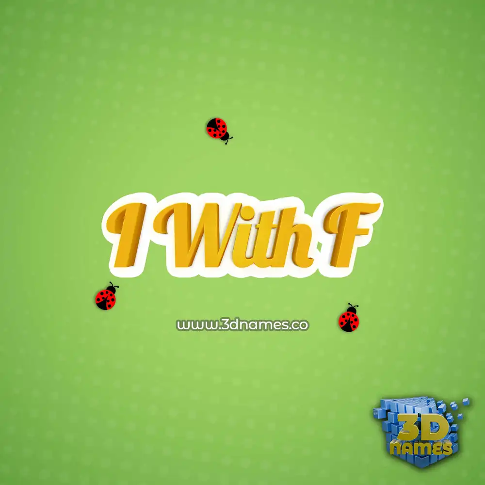 i with f in Ladybugs style - 3D name wallpaper