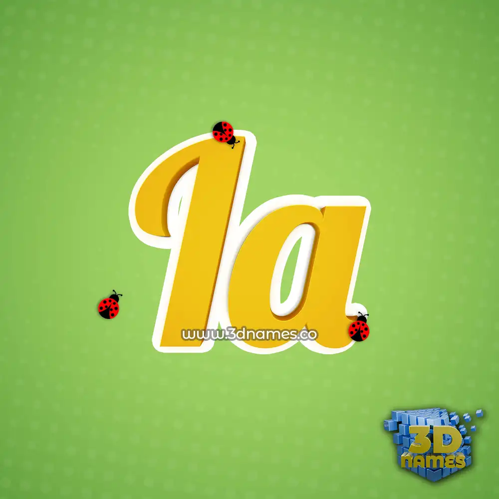 ia in Ladybugs style - 3D name wallpaper