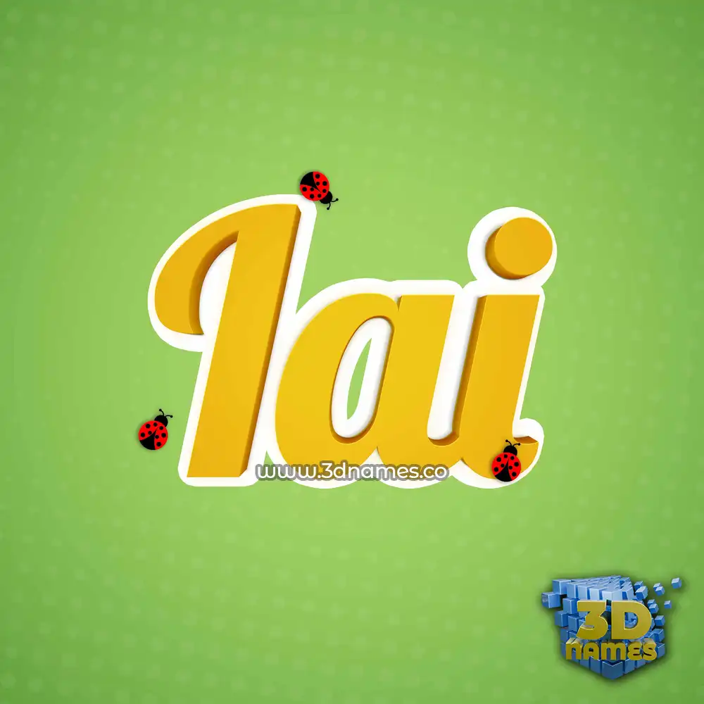 iai in Ladybugs style - 3D name wallpaper