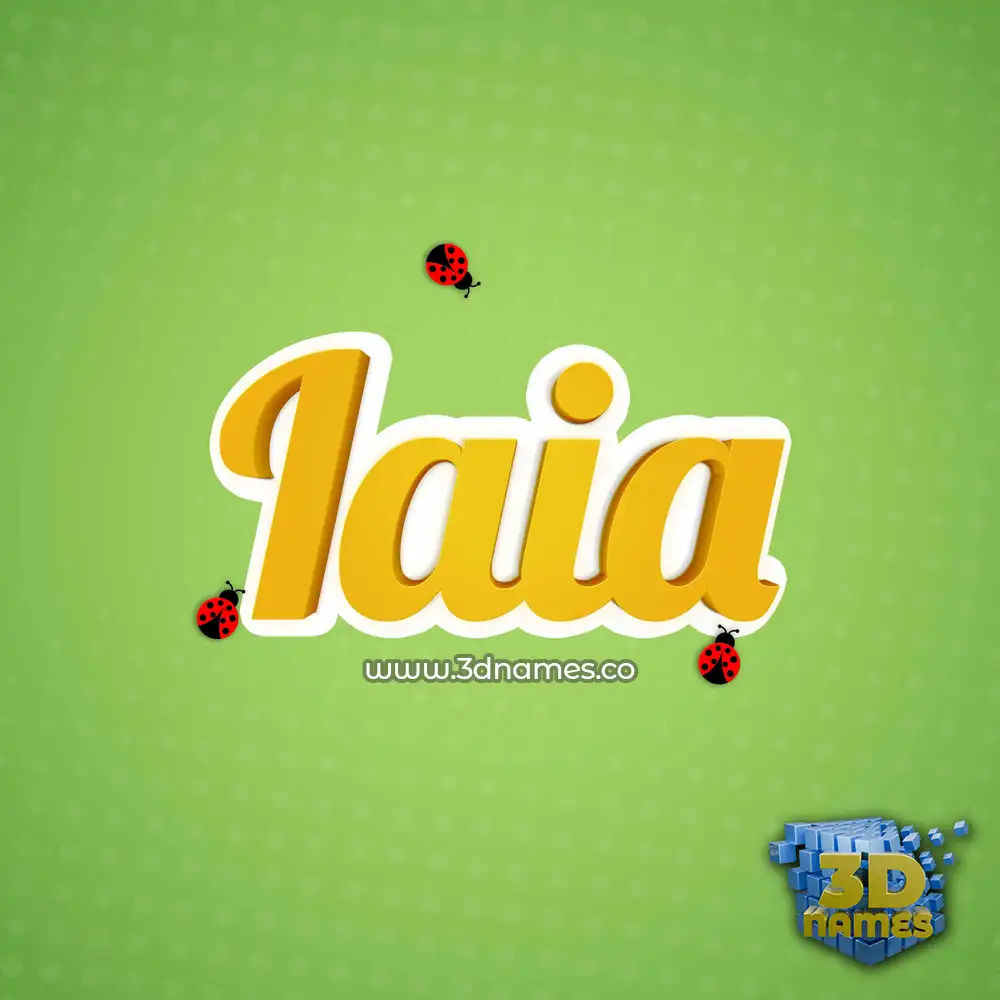 iaia in Ladybugs style - 3D name wallpaper