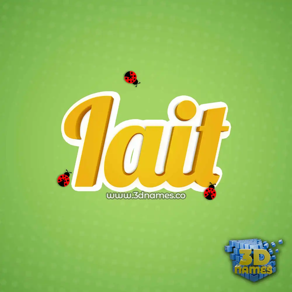 iait in Ladybugs style - 3D name wallpaper