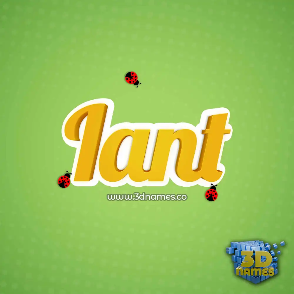 iant in Ladybugs style - 3D name wallpaper