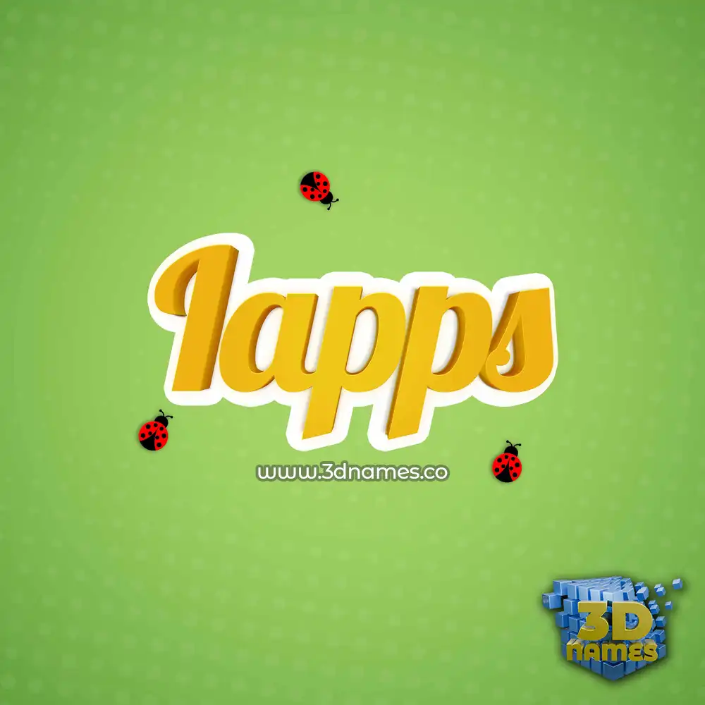 iapps in Ladybugs style - 3D name wallpaper