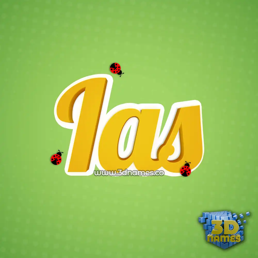ias in Ladybugs style - 3D name wallpaper