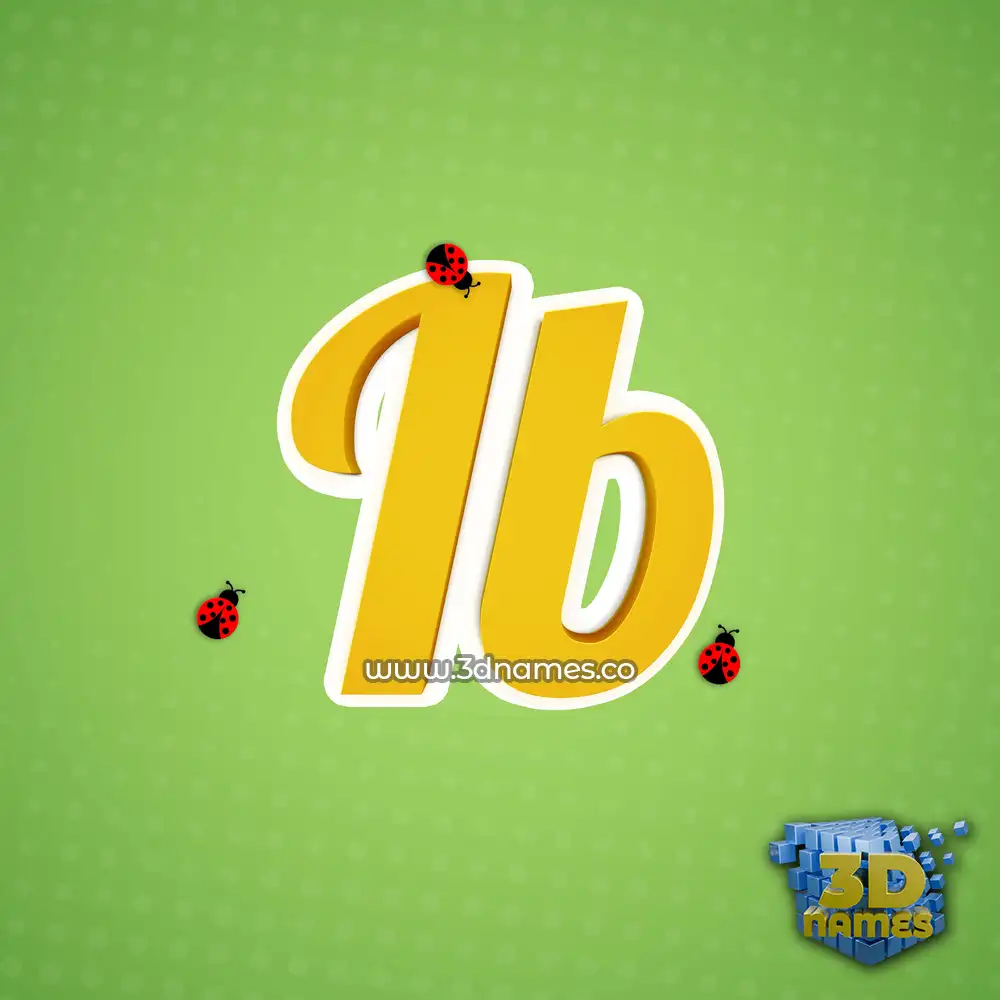 ib in Ladybugs style - 3D name wallpaper