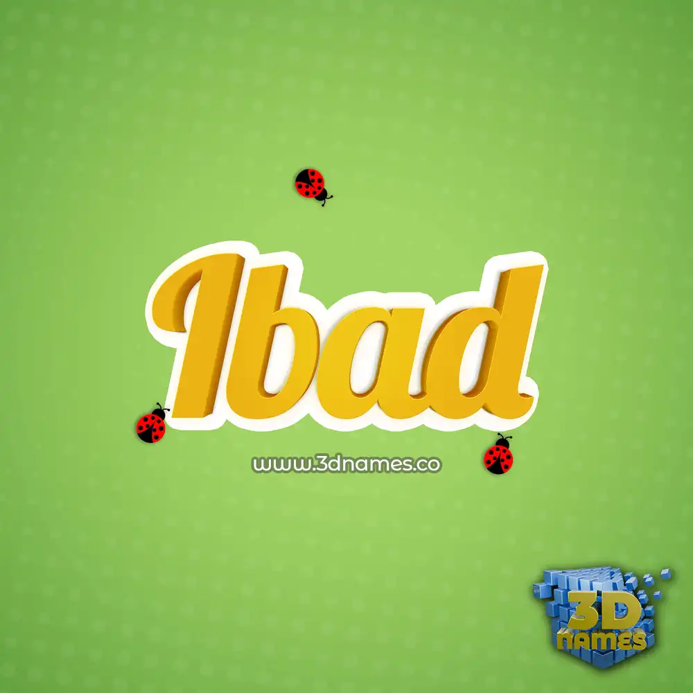 ibad in Ladybugs style - 3D name wallpaper