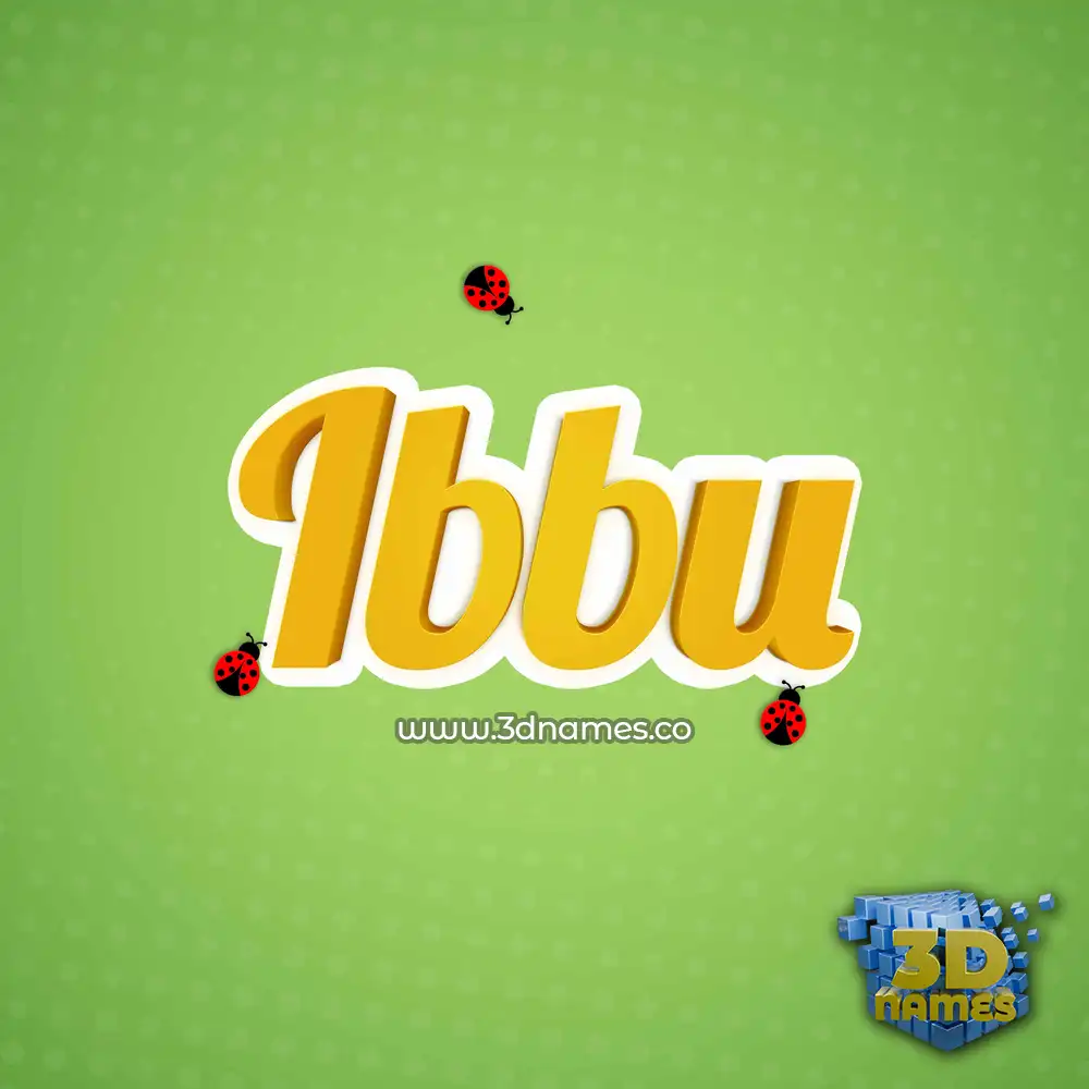 ibbu in Ladybugs style - 3D name wallpaper