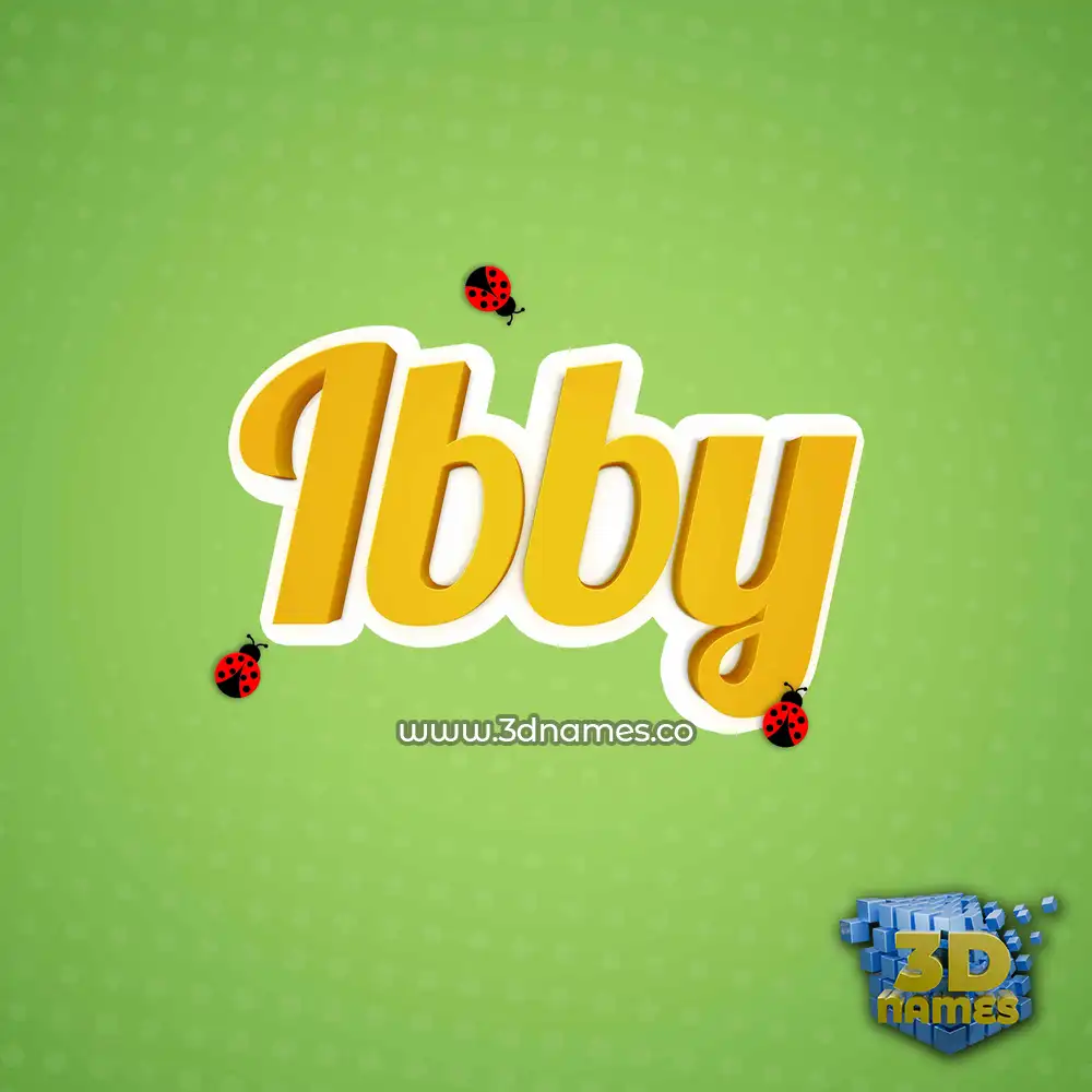 ibby in Ladybugs style - 3D name wallpaper