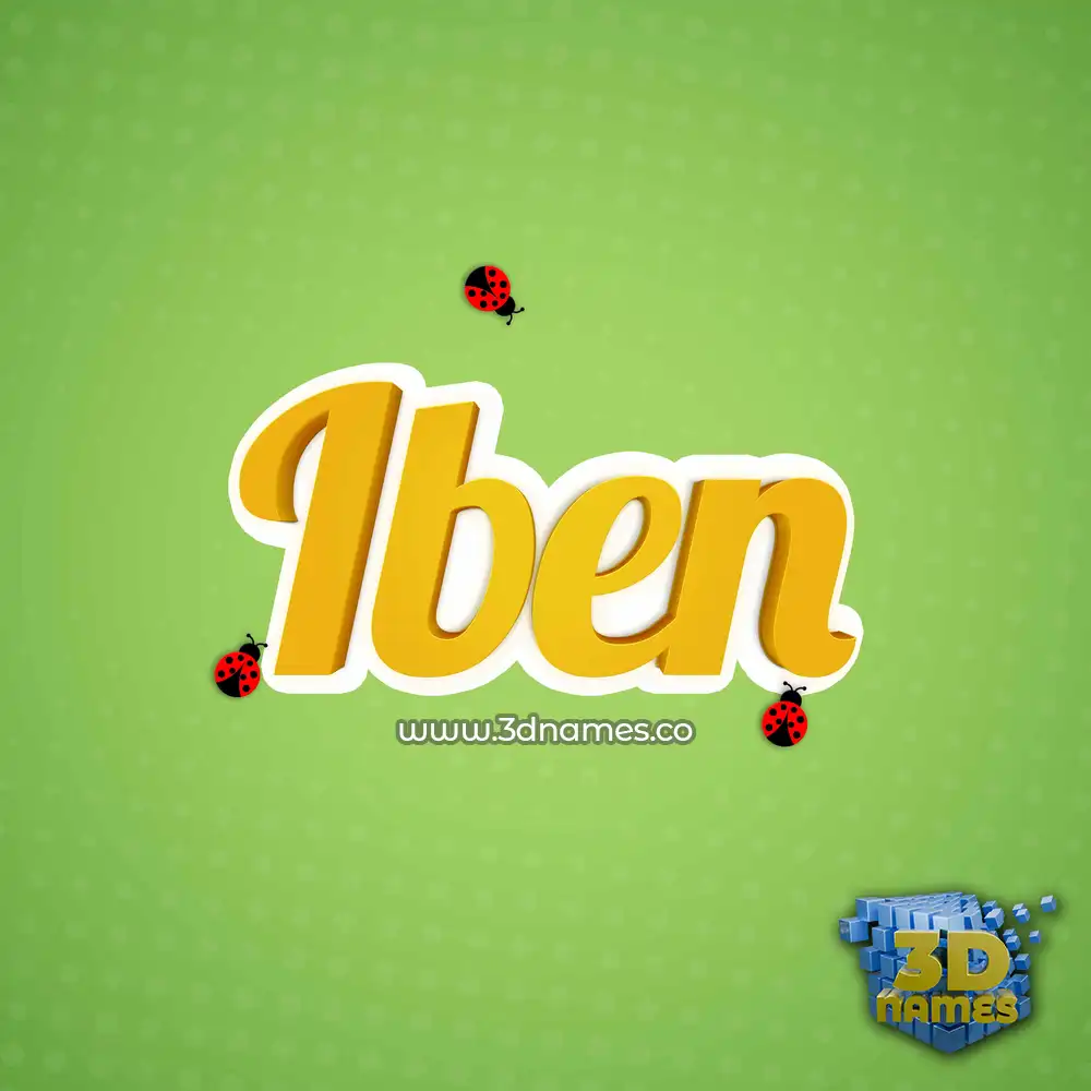 iben in Ladybugs style - 3D name wallpaper
