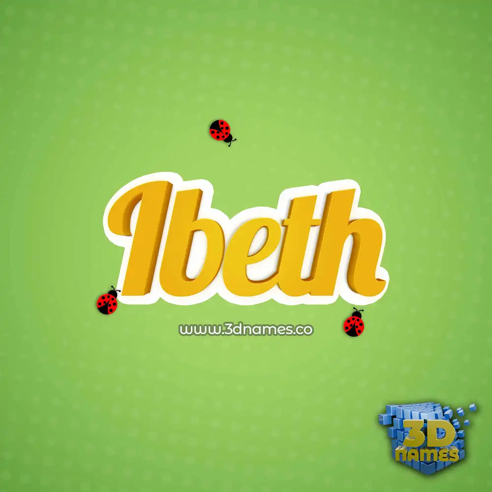 ibeth in Ladybugs style - 3D name wallpaper