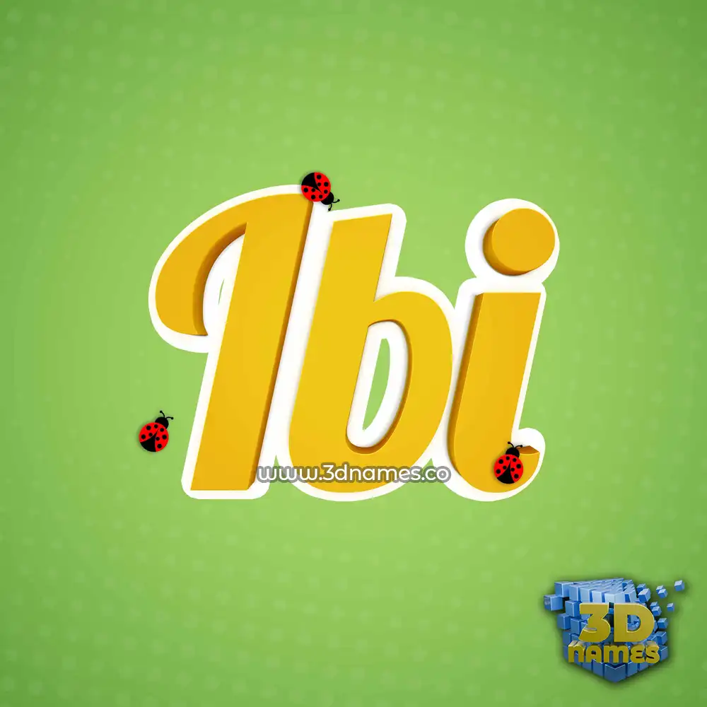 ibi in Ladybugs style - 3D name wallpaper