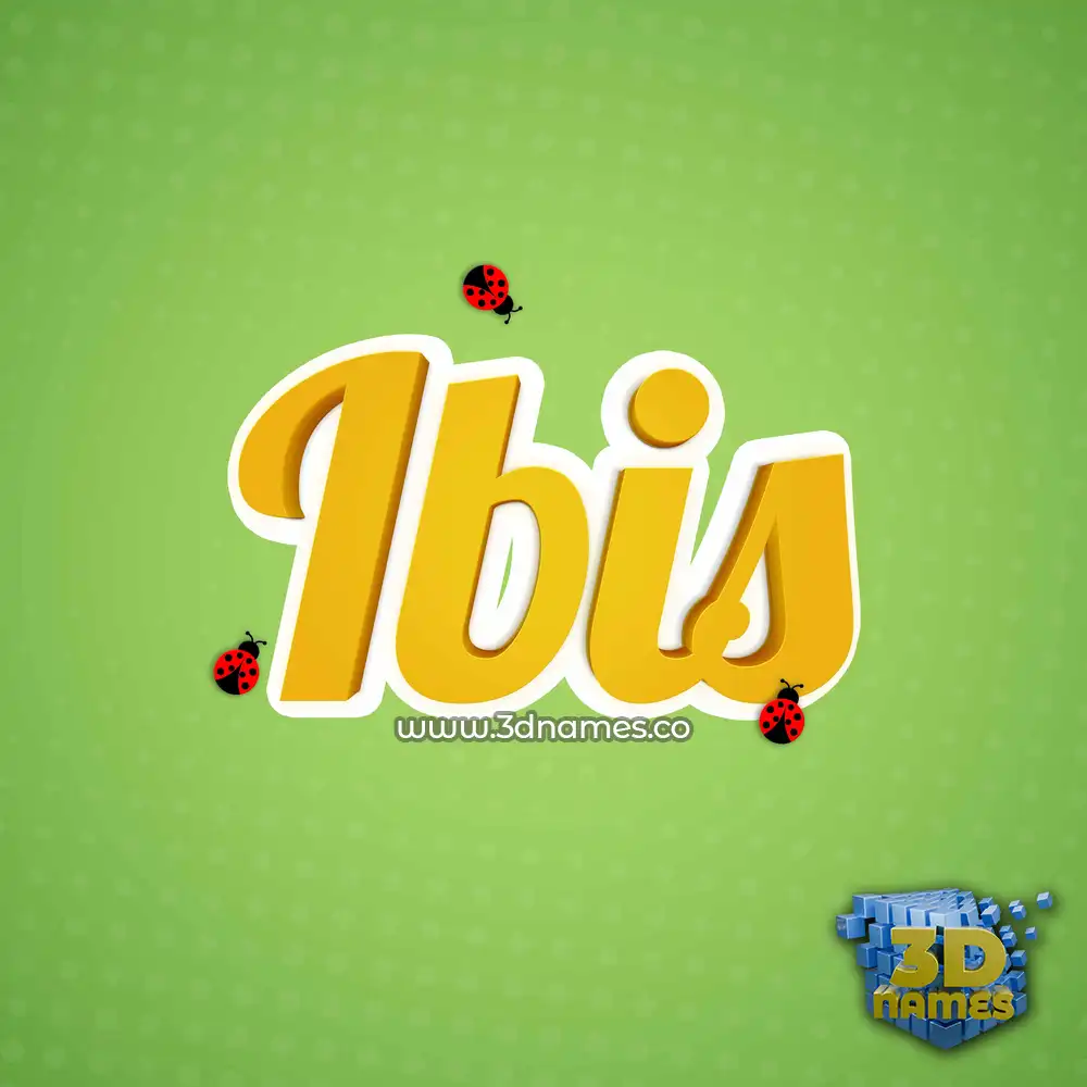 ibis in Ladybugs style - 3D name wallpaper