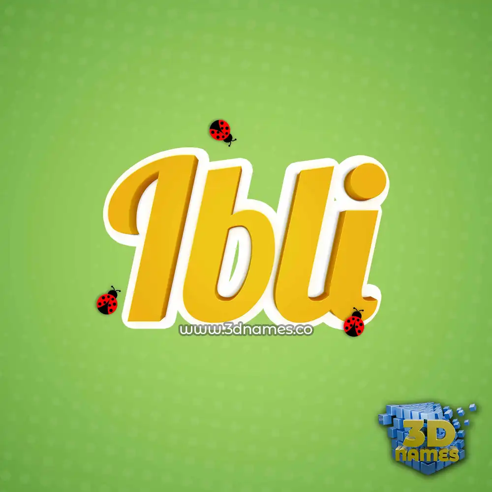 ibli in Ladybugs style - 3D name wallpaper