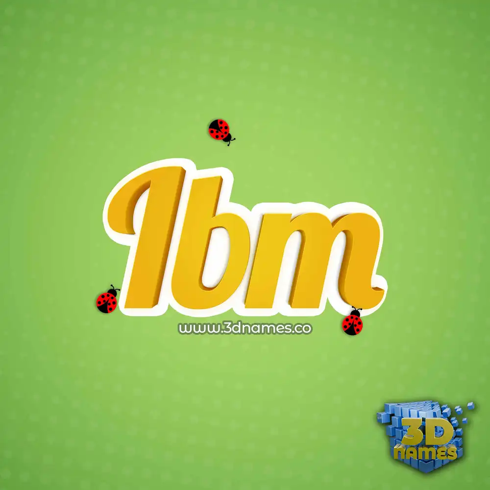 ibm in Ladybugs style - 3D name wallpaper