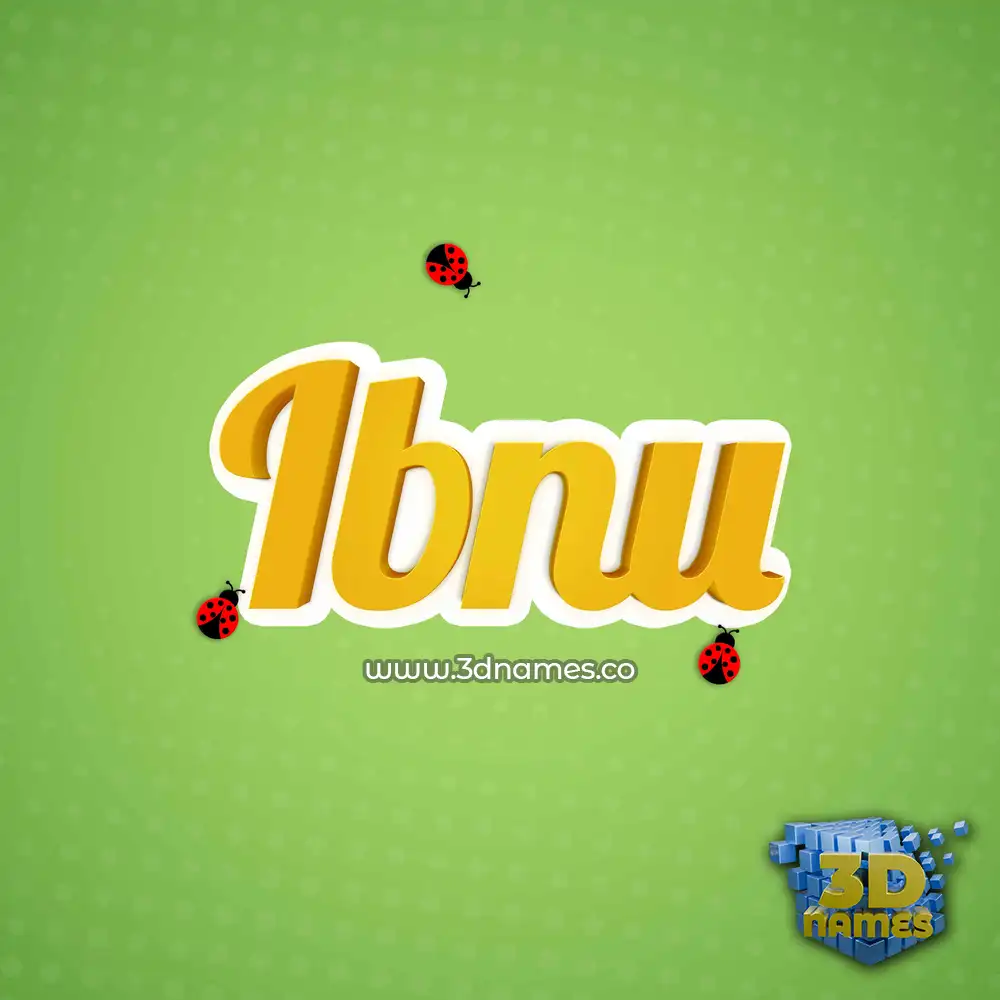 ibnu in Ladybugs style - 3D name wallpaper