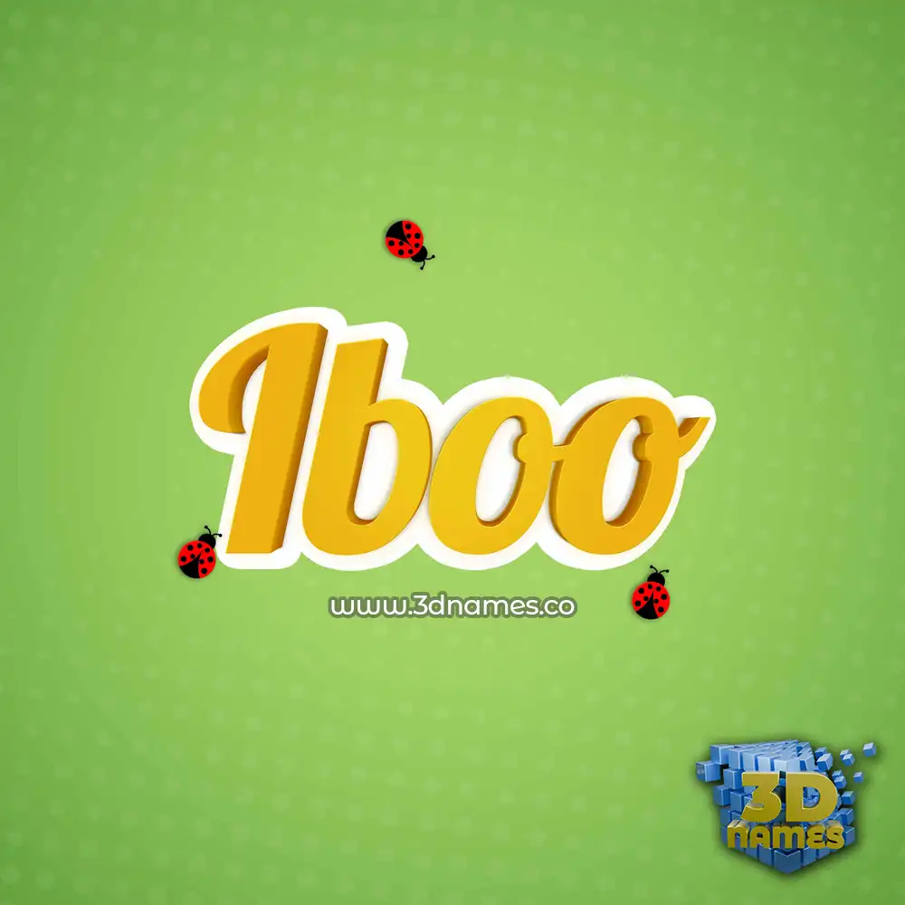 iboo in Ladybugs style - 3D name wallpaper