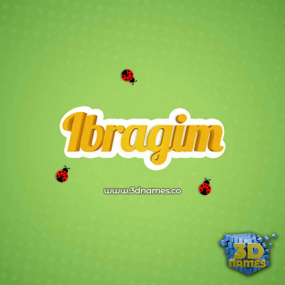 ibragim in Ladybugs style - 3D name wallpaper