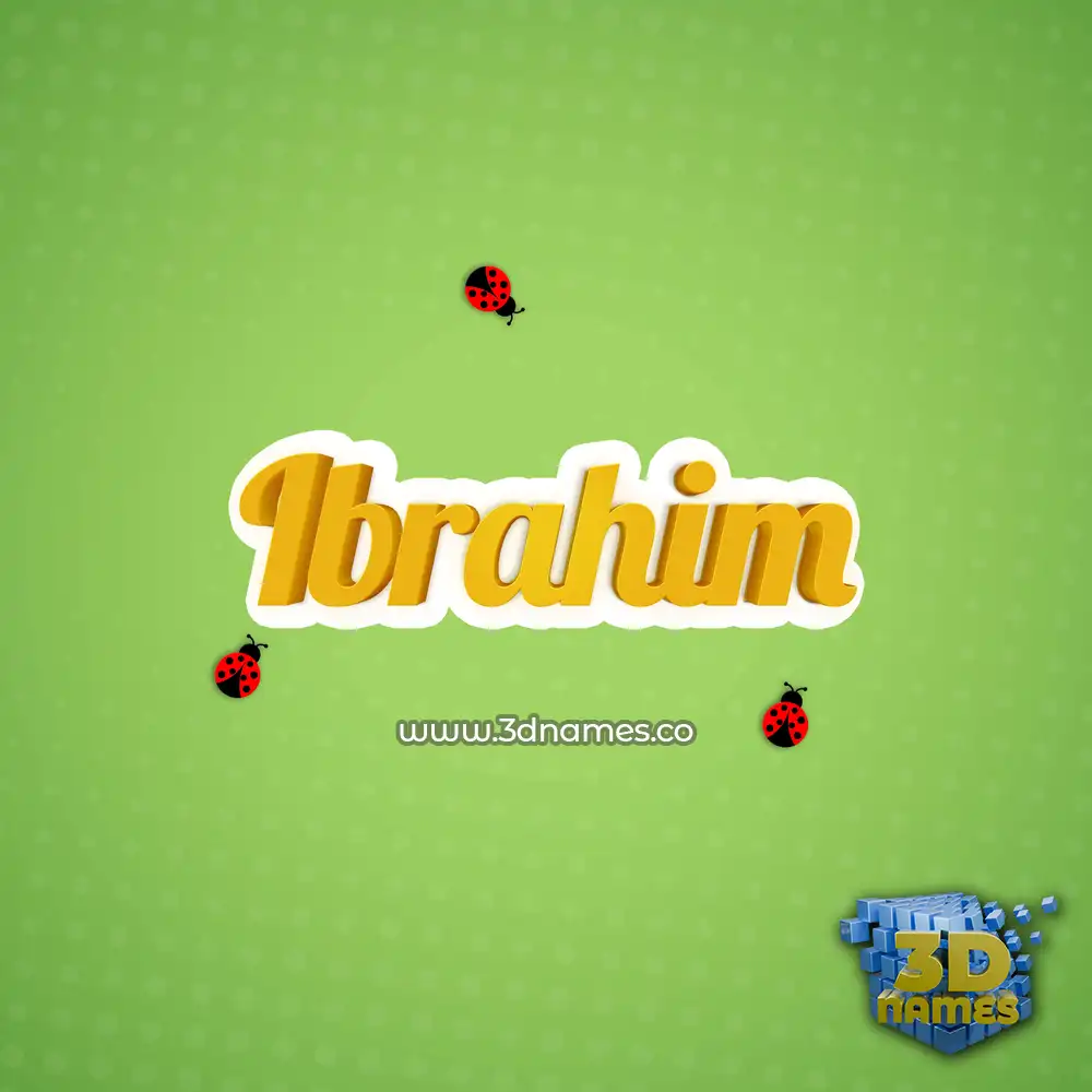 ibrahim in Ladybugs style - 3D name wallpaper