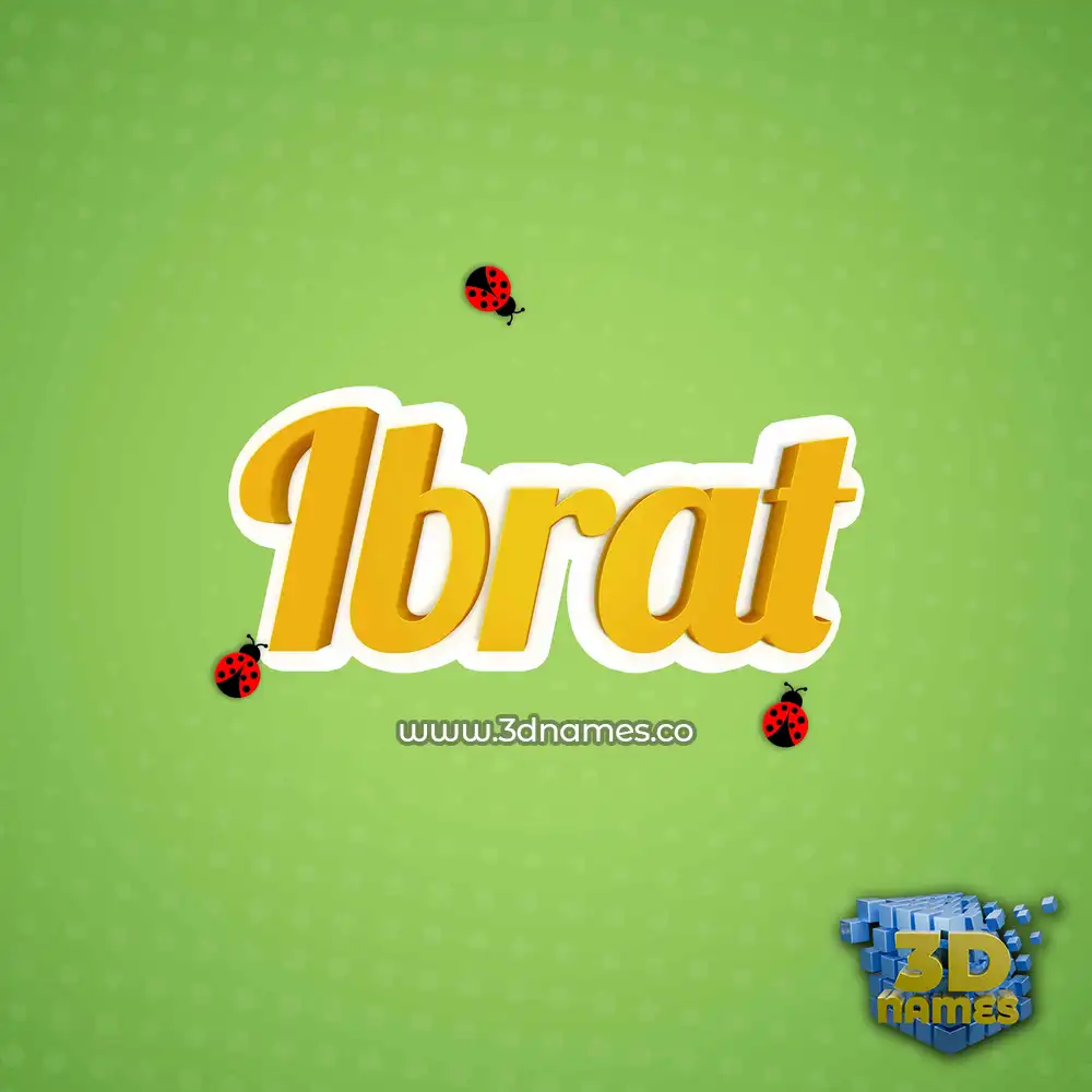 ibrat in Ladybugs style - 3D name wallpaper