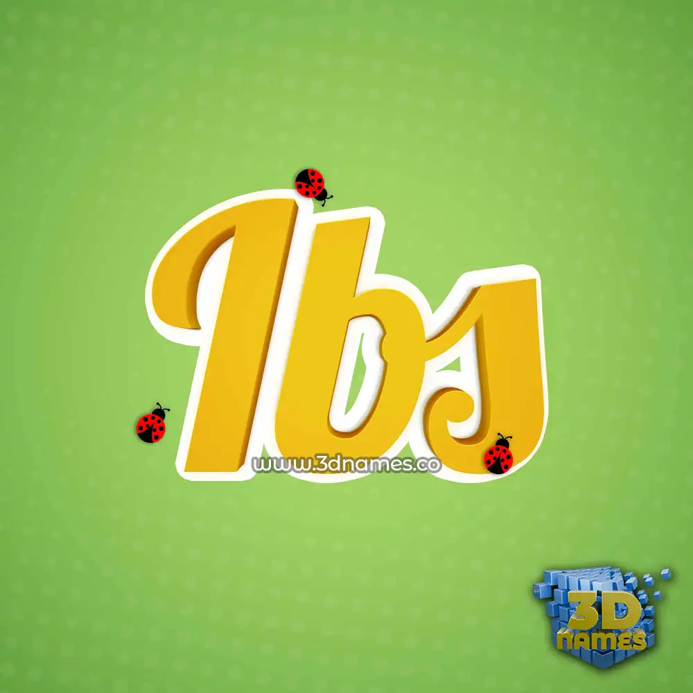 ibs in Ladybugs style - 3D name wallpaper