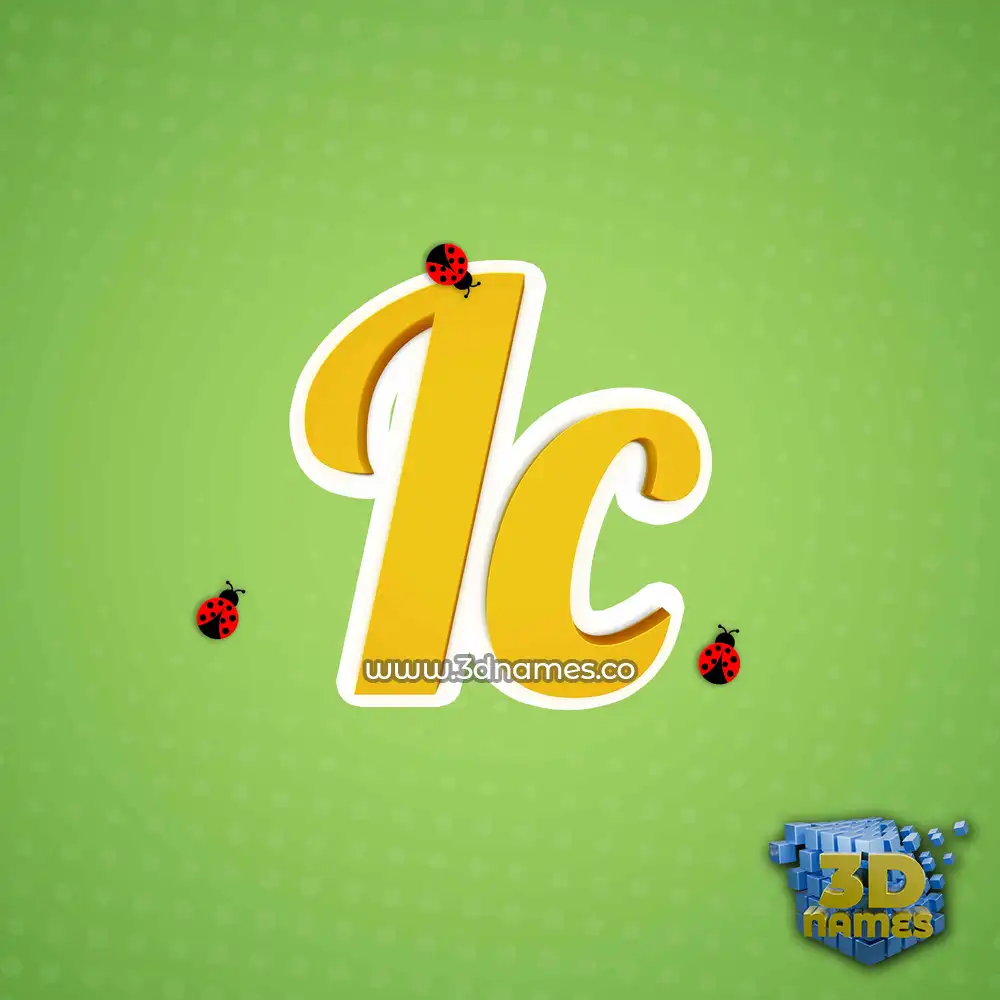 ic in Ladybugs style - 3D name wallpaper