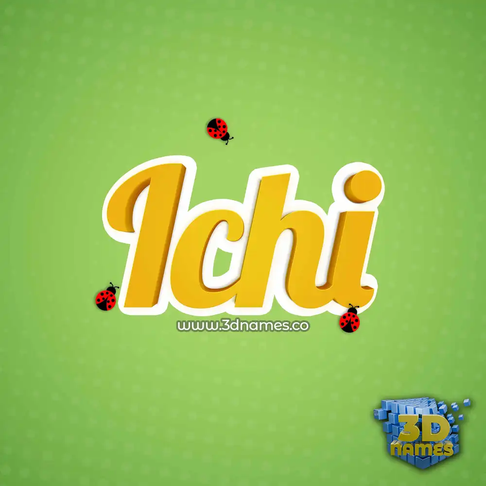 ichi in Ladybugs style - 3D name wallpaper