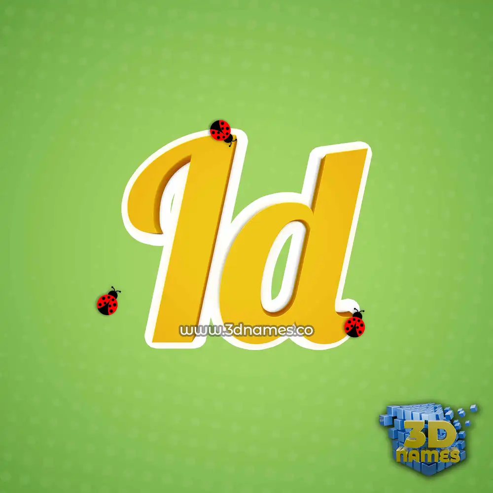 id in Ladybugs style - 3D name wallpaper