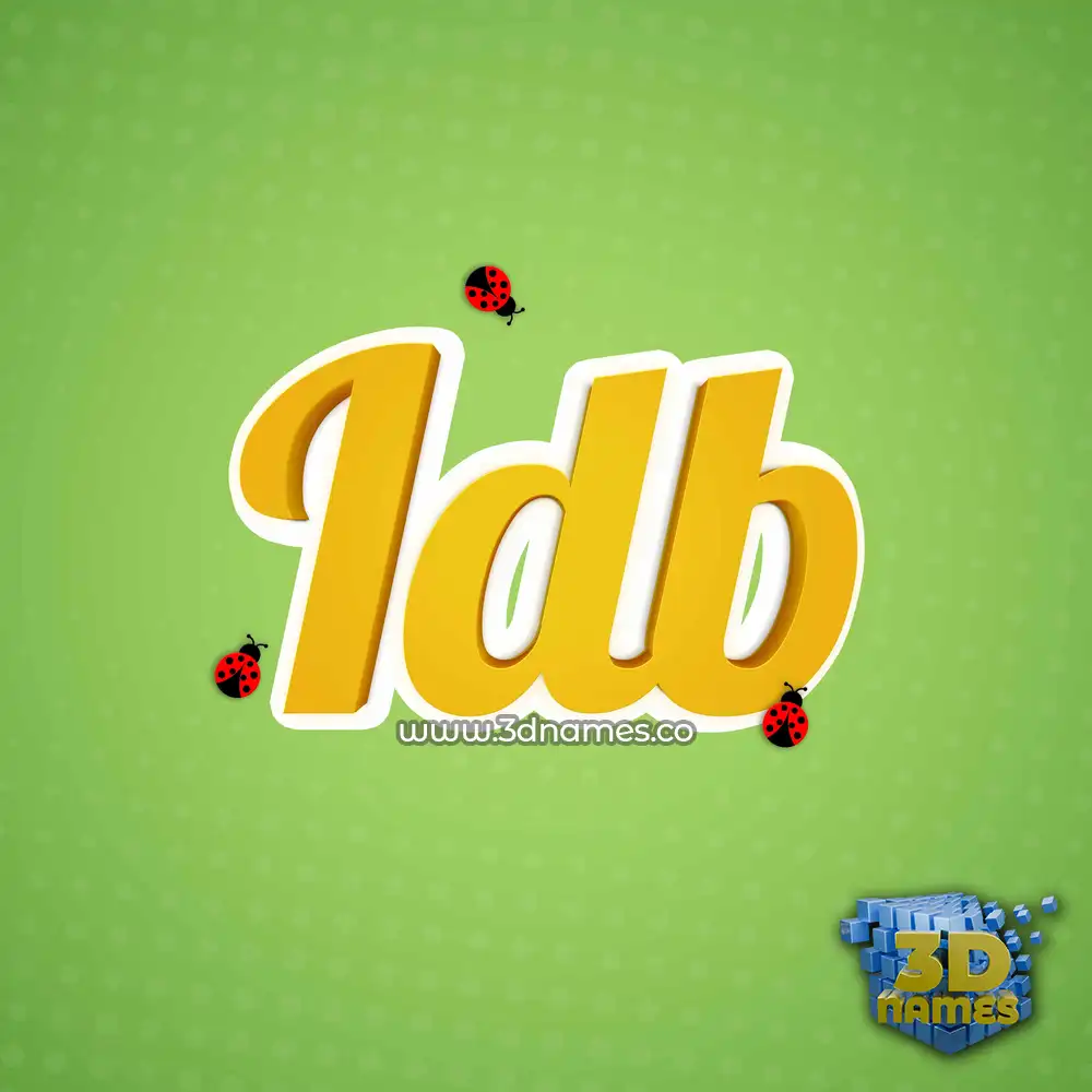 idb in Ladybugs style - 3D name wallpaper