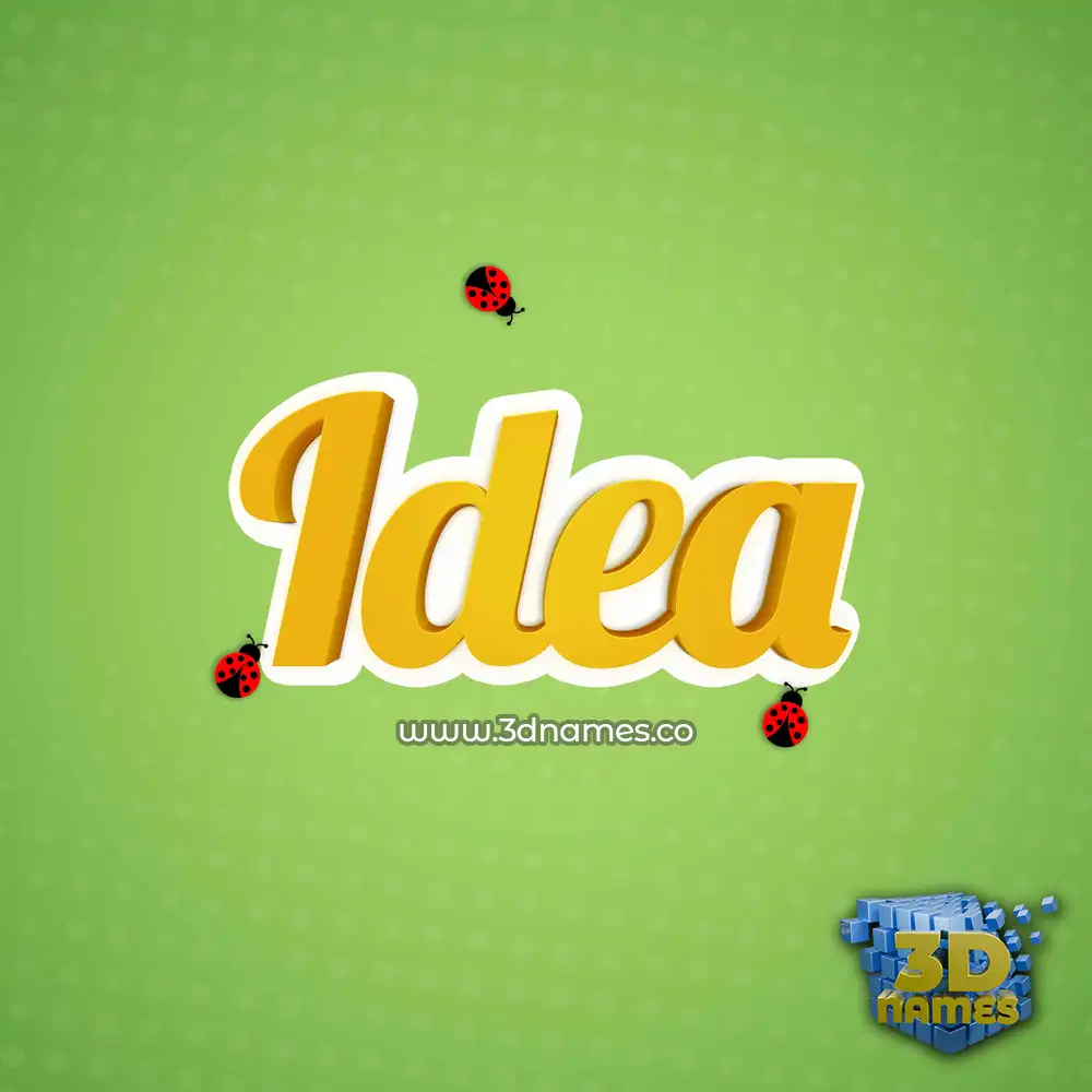 idea in Ladybugs style - 3D name wallpaper