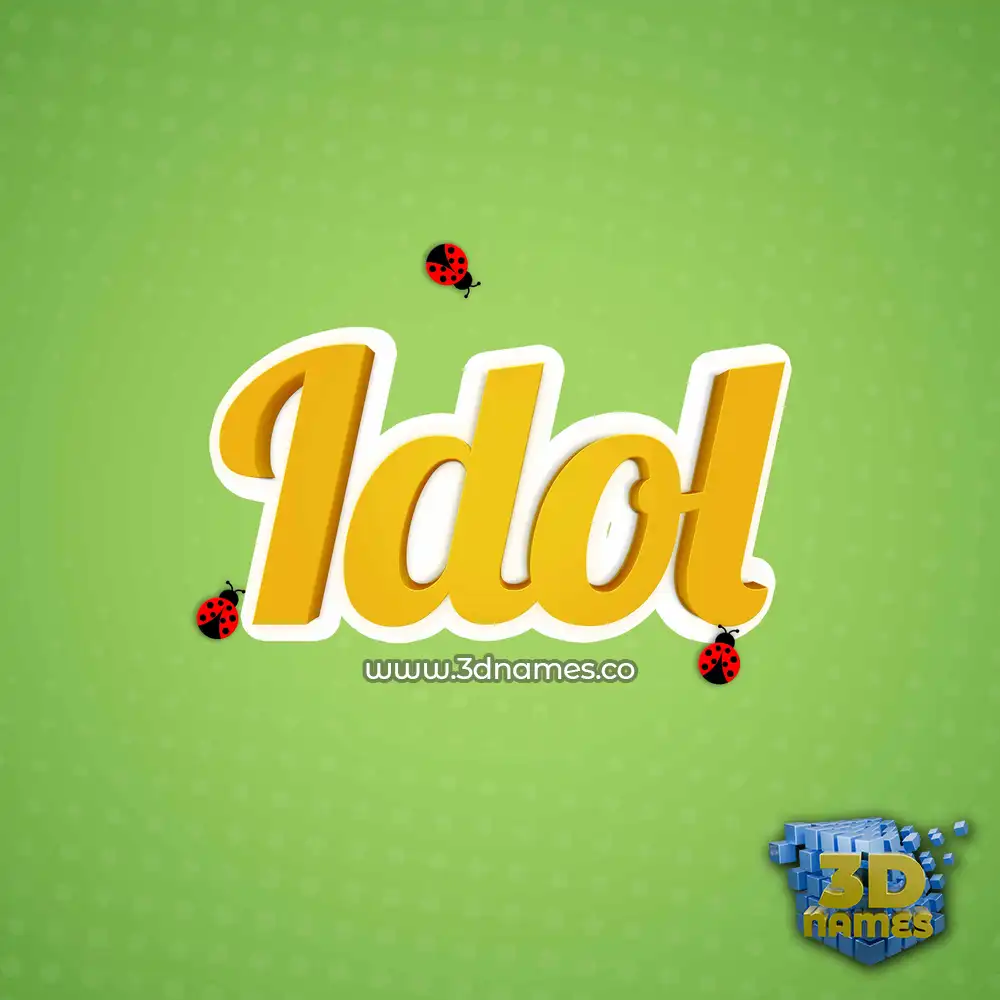 idol in Ladybugs style - 3D name wallpaper