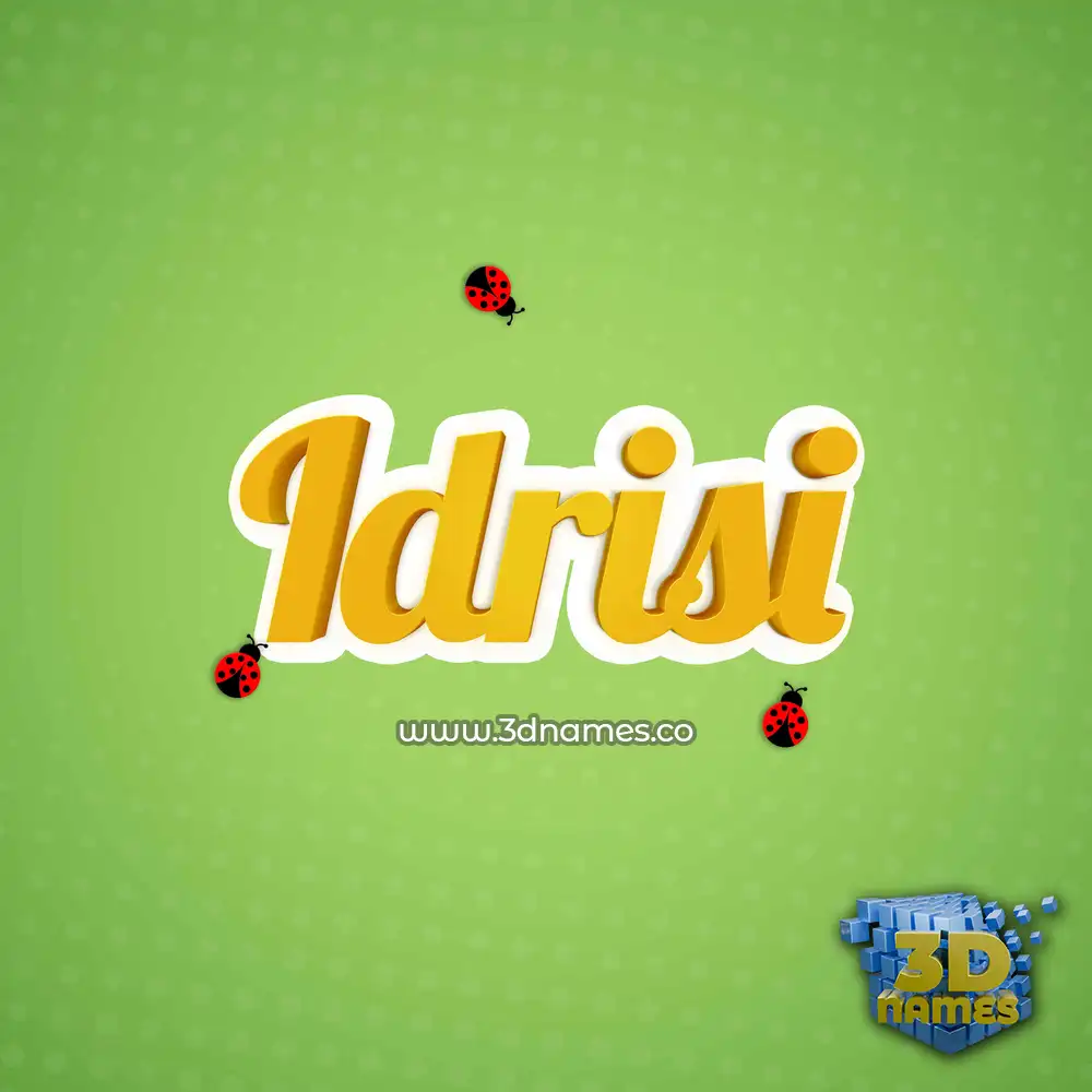 idrisi in Ladybugs style - 3D name wallpaper