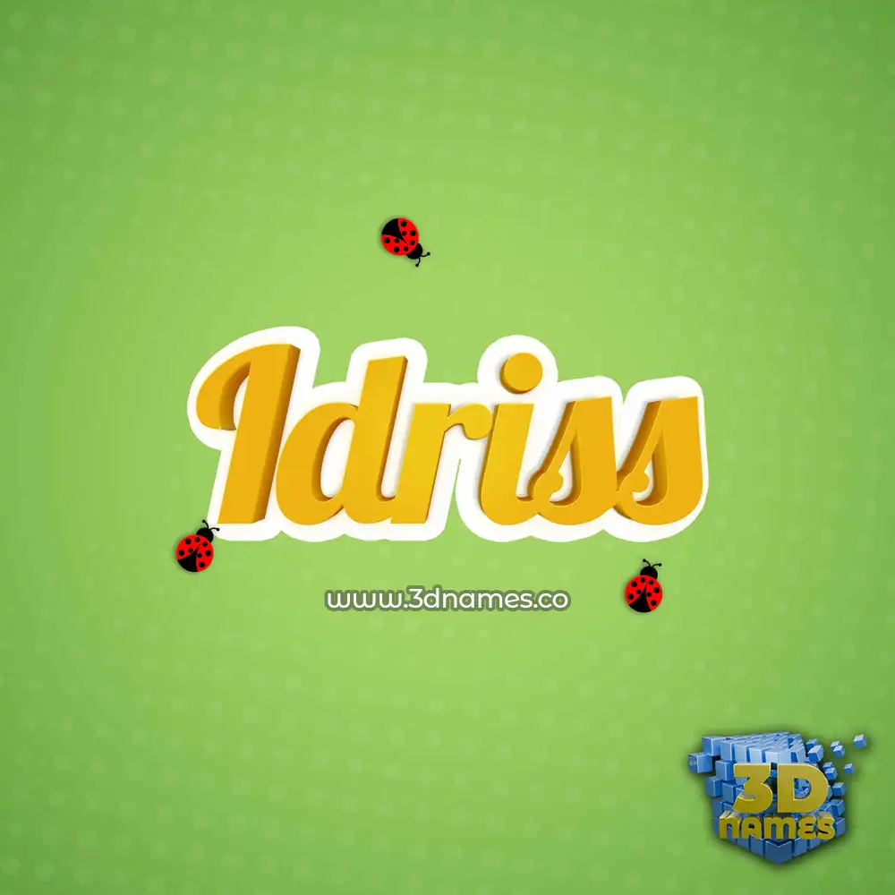 idriss in Ladybugs style - 3D name wallpaper