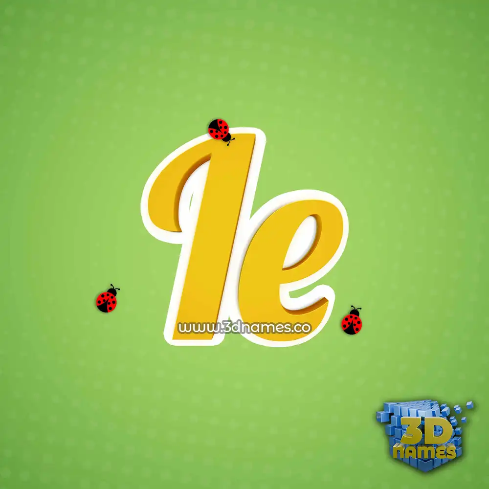 ie in Ladybugs style - 3D name wallpaper