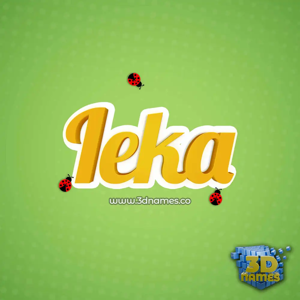ieka in Ladybugs style - 3D name wallpaper
