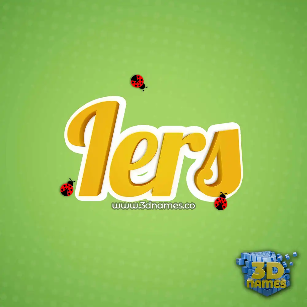 iers in Ladybugs style - 3D name wallpaper