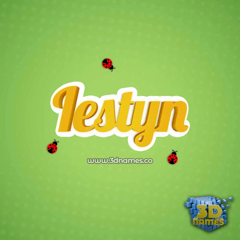iestyn in Ladybugs style - 3D name wallpaper